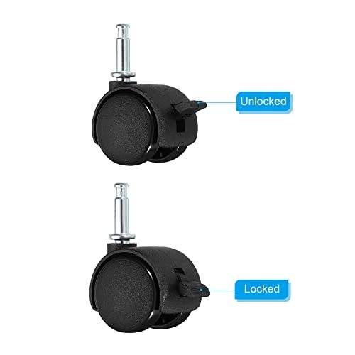 1" Swivel Stem Casters Nylon 360 Degree view 5