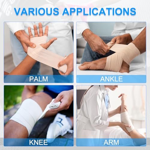 1" x 177" Self Adhesive Bandage Wrap, 6 Pcs Elastic Self Breathable Self view 4