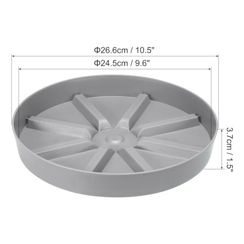 10.5 Inch Plant Saucers Tray, 2Pcs Durable Plastic Round Flower Pot Drip view 2