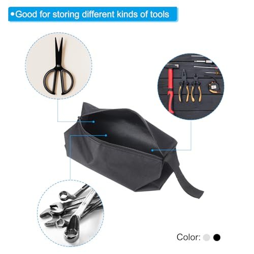 10" Zipper Tool Pouch, 2 Pack Multipurpose Tool Bag Waterproof Tote Bag view 5