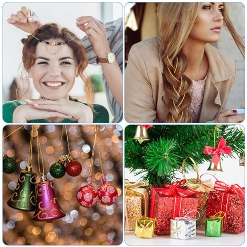100m/109yards Metallic Cord, 1 Roll 0.3mm Dia Tinsel Ornament String view 5