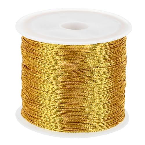100m/109yards Metallic Cord, 1 Roll 0.3mm Dia Tinsel Ornament String — PATIKIL
