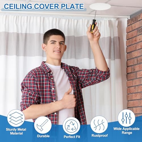 100mm/3.9" Diameter Metal Ceiling Hole Cover Plate view 3