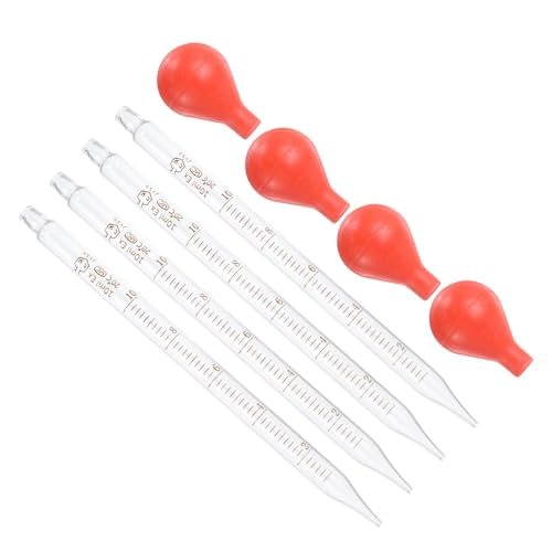 10ml Glass Dropper Pipettes, 4pcs Set Lab Graduated Scaled Tool Straight — PATIKIL