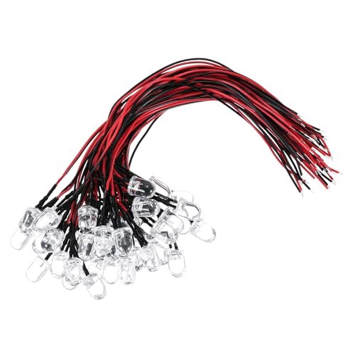 10mm LED Diode Light 40 Pcs 9-12V DC Pre Wired Colorful, Mini LED Lights — PATIKIL