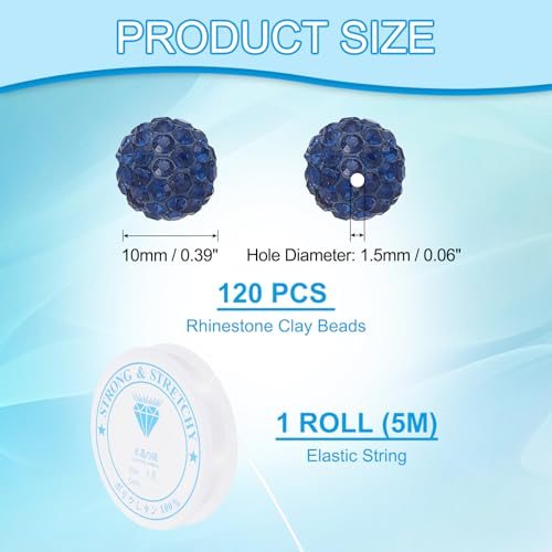 10mm Rhinestone Clay Beads view 2