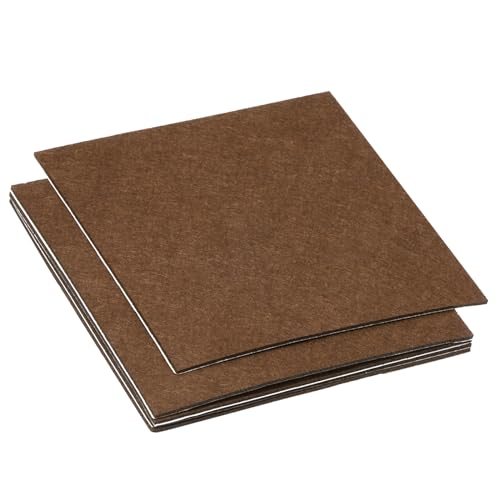10x10 Inch Coffee Felt Square Furniture Pad, 5 Pack, 2mm Thickness — PATIKIL