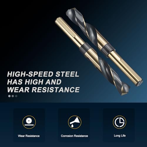 11/16" Drill Bit 1/2" Reduced Shank 135° M2 HSS view 3