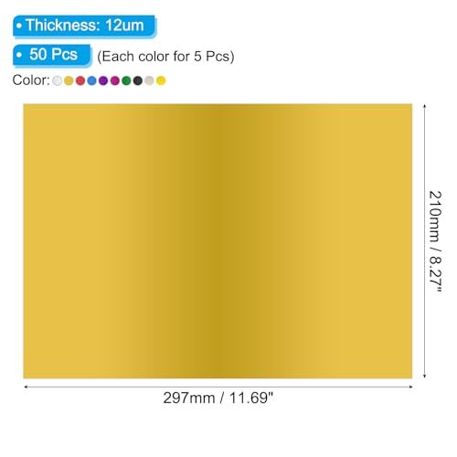 11.7x8.3" Hot Stamping Foil Paper Sheet Heat Transfer Hot Stamping, 50 view 2