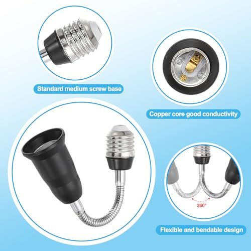 11.8 Inch E26/E27 Light Socket Extender view 4