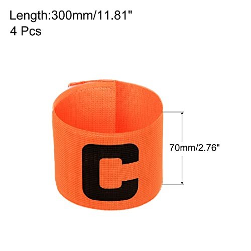 11.8x2.8 Soccer Captain Armband, 4Pcs Nylon Elastic Protective Arm Badge view 2