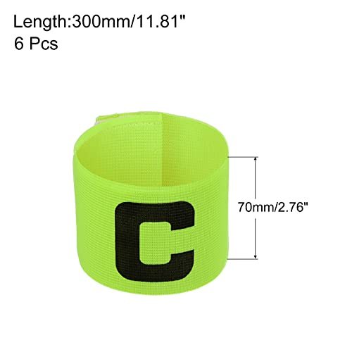 11.8x2.8 Soccer Captain Armband, 6Pcs Nylon Elastic Protective Arm Badge view 2