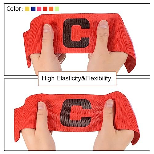 11.8x2.8 Soccer Captain Armband, 6Pcs Nylon Elastic Protective Arm Badge view 4
