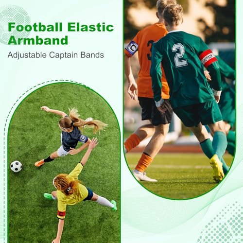 11.8x2.8 Soccer Captain Armband, 6Pcs Nylon Elastic Protective Arm Badge view 5