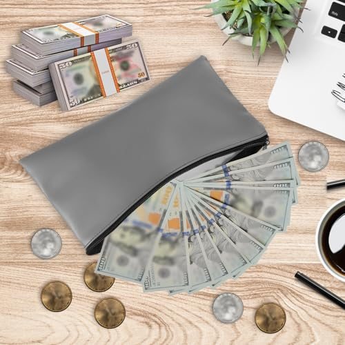 11"x 6" Bank Deposit Bag, 8Pcs Money Bag Bank Bag Security Money Pouch view 3