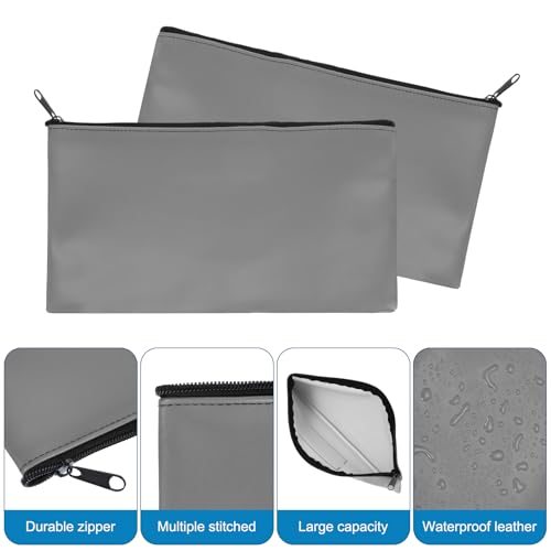 11"x 6" Bank Deposit Bag, 8Pcs Money Bag Bank Bag Security Money Pouch view 5