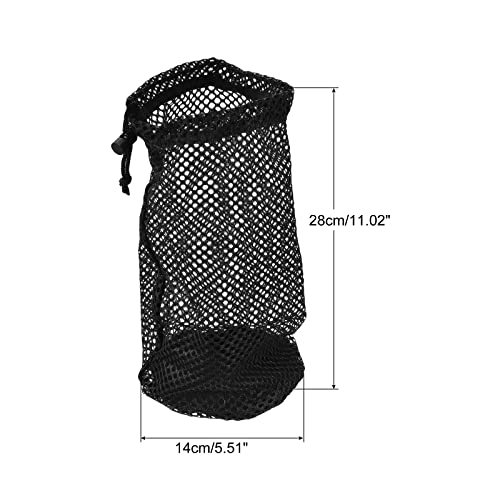 11"x5.5" Golf Ball Bag, Nylon Drawstring Mesh Bag Storage 48-56 Balls view 2