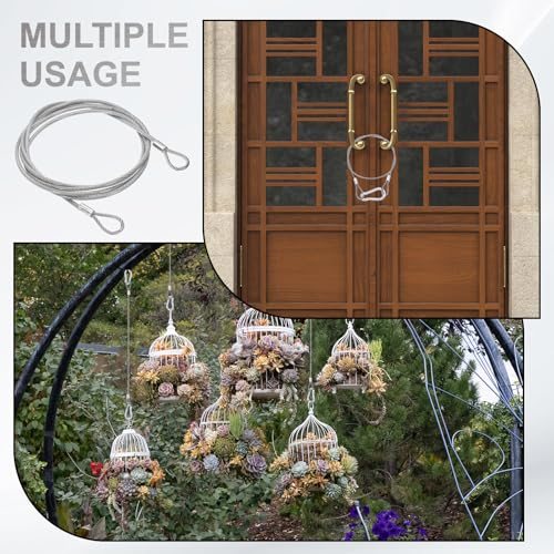 118" Safety Cable Lock Security Wire Ropes 0.26" Dia Clear view 5
