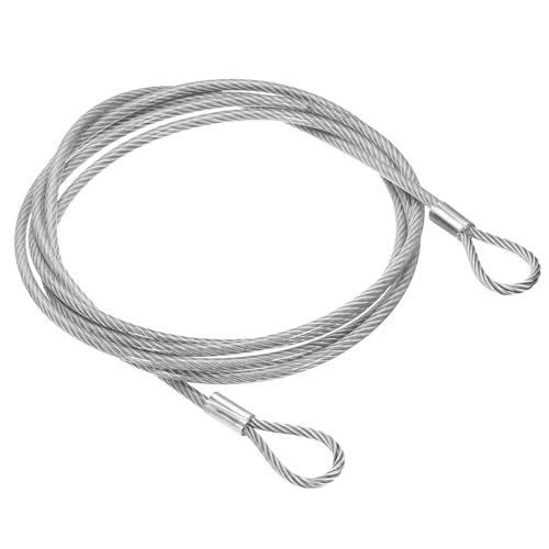 118" Safety Cable Lock Security Wire Ropes 0.26" Dia Clear — PATIKIL