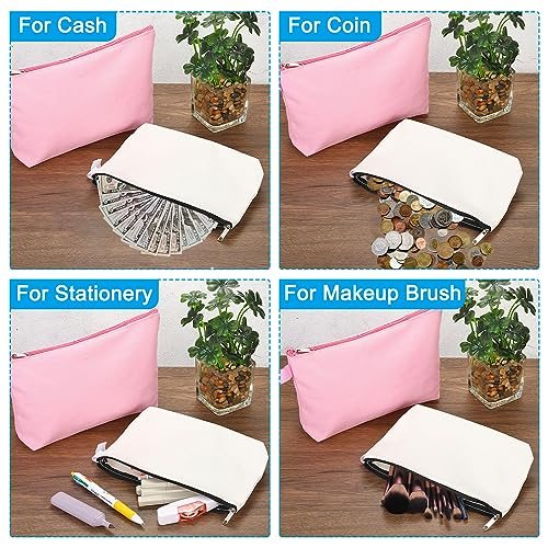 12.2 x 7.5 Canvas Makeup Bags view 5