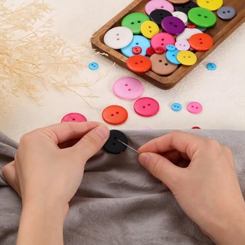 12.5mm Resin Sewing Buttons 2 Hole Light Pink, Round Buttons view 4