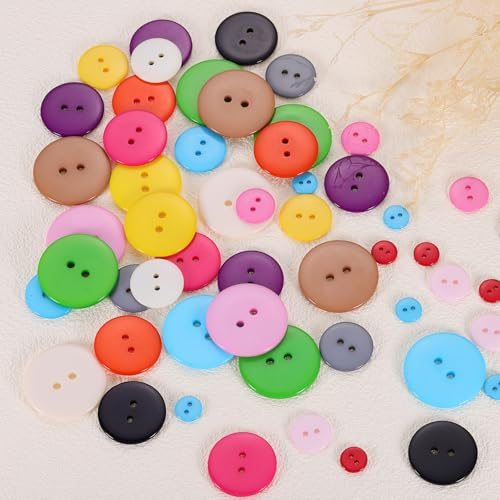 12.5mm Resin Sewing Buttons 2 Hole Light Pink, Round Buttons view 5