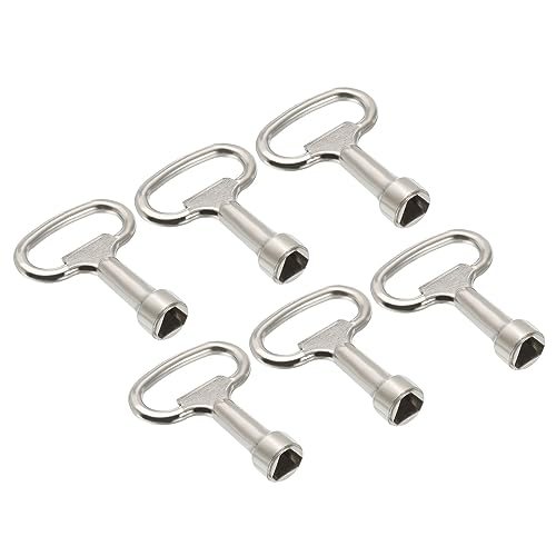 12.5x7mm Triangle Socket Spanner Key, 6 Pack Electrical Cabinet Gas Water — PATIKIL