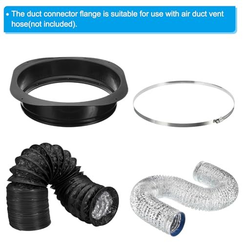 12" Duct Connector Flange, 2 Pack Dryer Vent Wall Plate Square view 4