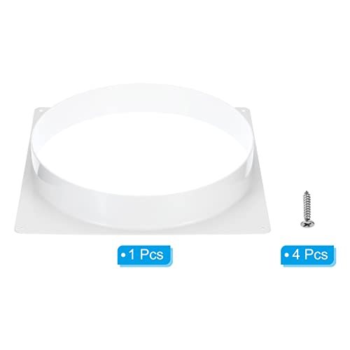 12" Duct Connector Flange, Dryer Vent Wall Plate Square view 3