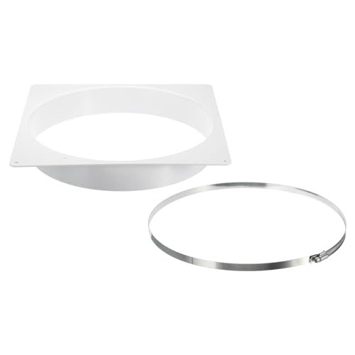 12" Duct Connector Flange, Dryer Vent Wall Plate Square — PATIKIL