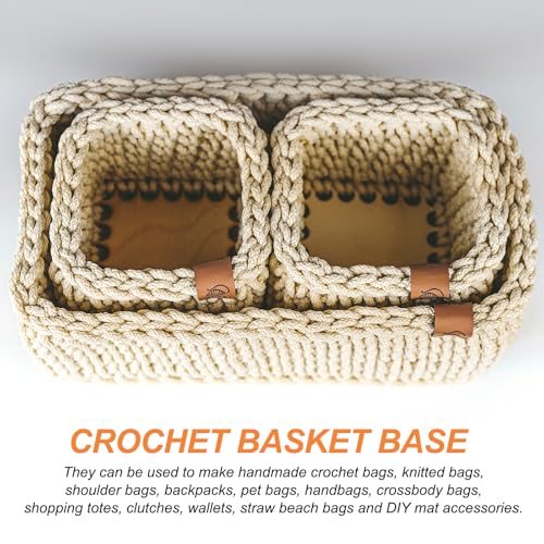 12 Inch Crochet Basket Base Bottoms Round Wood Base Shaper, 10 Pcs, Bag view 5