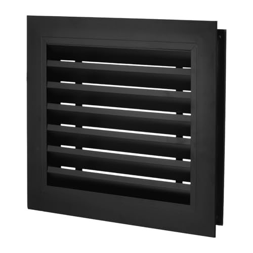 12" x 10" Door Air Vent Cover Anodized Aluminum Alloy, Black — PATIKIL