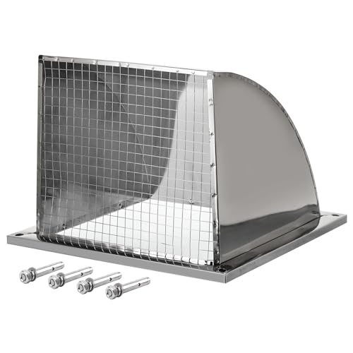 12"x12" Wall Vent Cover, Exterior Dryer Vent Outlet Grille Louvered 304 — PATIKIL