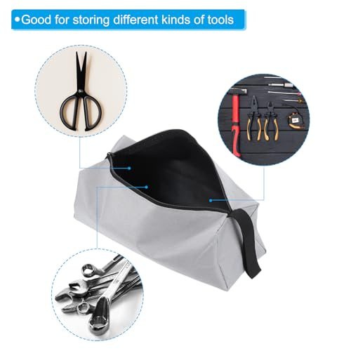 12" Zipper Tool Pouch, Multipurpose Tool Bag Waterproof Tote Bag Storage view 5