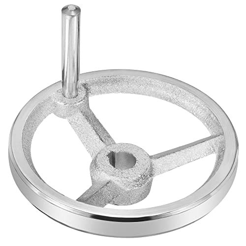 120mm/4.72 Inch Diameter 14mm ID Rotary Handwheel, 1 Pack Cast Iron — PATIKIL