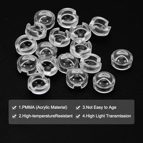 12mm LED Convex Lens, Transparent view 3