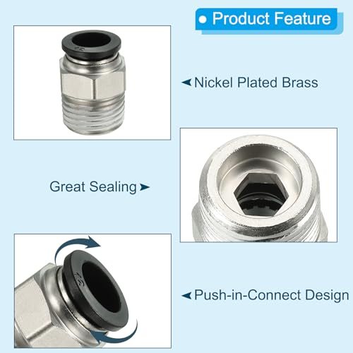 12mm x 1/2"NPT Male Thread Push view 4