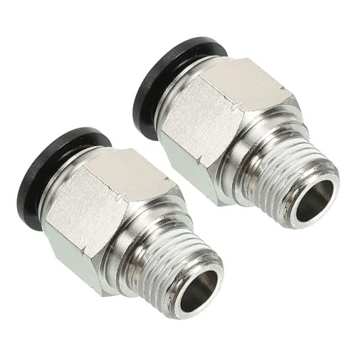 12mm x 1/4"NPT Brass Quick-Connect Push-to-Connect Fittings, 2 Pack — PATIKIL