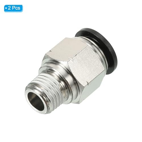 12mm x 1/4"NPT Brass Quick-Connect Push-to-Connect Fittings, 2 Pack view 3
