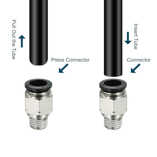 12mm x 1/4"NPT Brass Quick-Connect Push-to-Connect Fittings, 2 Pack view 5