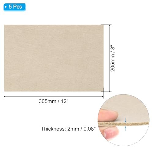 12x8 Inch Beige Felt Furniture Pad, 5 Pack, Rectangular view 2