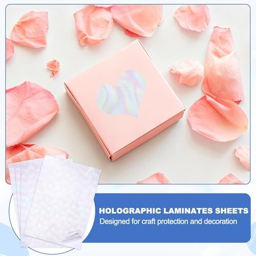 12x8 Inch Holographic Laminate Sheets, 12Pcs Holographic Sticker Paper view 5