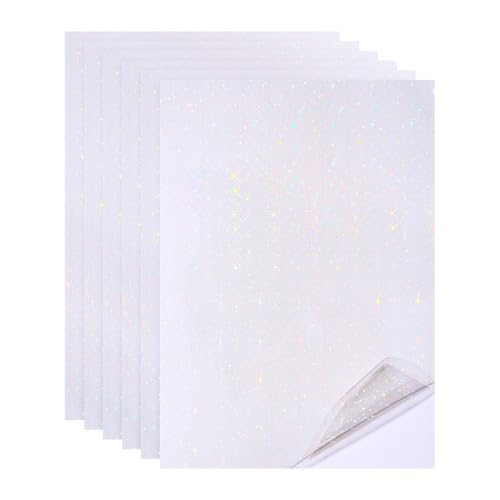 12x8 Inch Holographic Laminate Sheets, 6Pcs Holographic Sticker Paper — PATIKIL