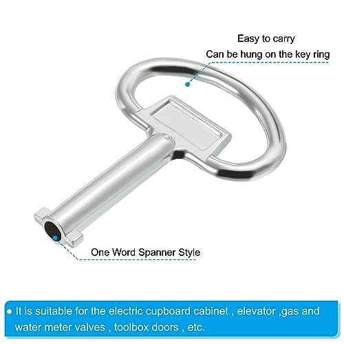 13.5x5mm Socket Spanner Key, 3 Pack Electrical Cabinet Gas Water Meter Key view 5