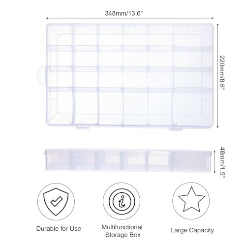 13.6x8.6x1.9" Nail Charm Organizer Clear Plastic Transparent view 2