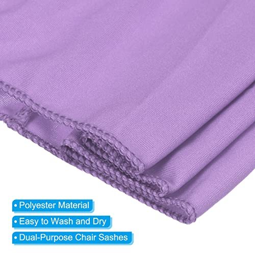 13" x 5" Stretch Chair Sashes Bows, 25 Pack Elastic Chair Bands Sashes view 3