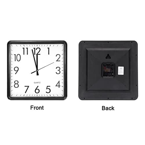 13x12 Inch Wall Clock, Quartz Battery Operated Silent Non-Ticking view 4