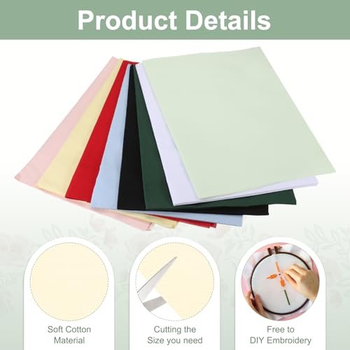 14 Count Cross Stitch Cloth 19"x28", Embroidery Cotton Fabric DIY Cross view 3