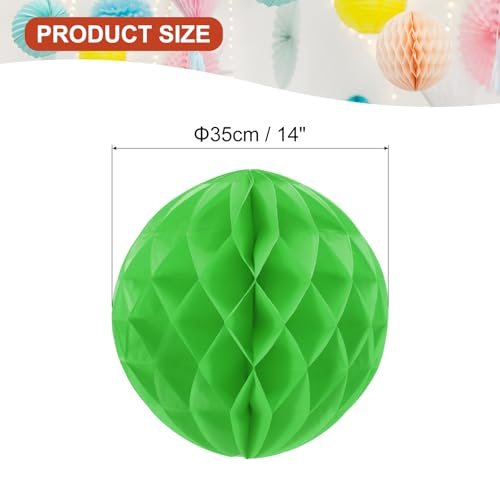 14" Honeycomb Balls Tissue Paper Pom Poms, Party Hanging Paper Honeycomb view 2