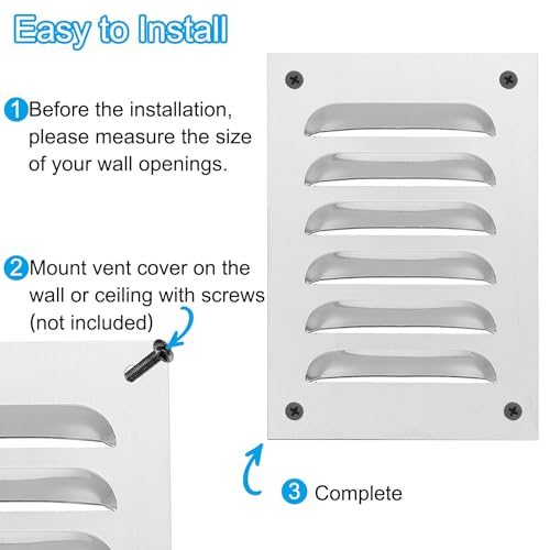 14 Inch Aluminum Vent Cover, Screen Air Grille Ventilation Cover HVAC view 4